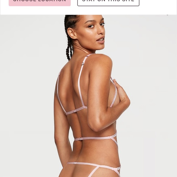 VS Sugar Coated Rhinestone Crotchless Teddy XL - Picture 3 of 6